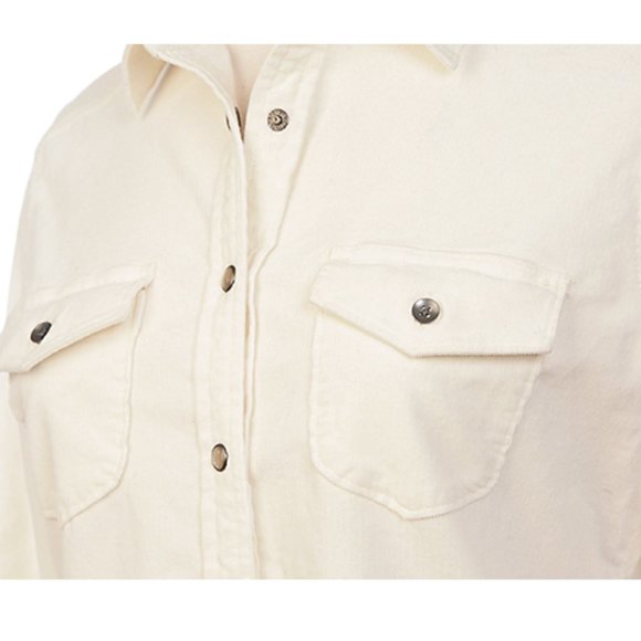 Woolrich Corduroy Button up Shirt Off White NWT - Picture 3 of 5